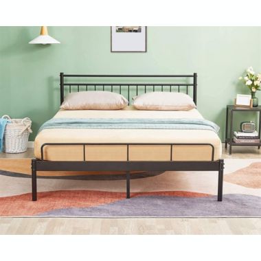 Garden Elements Luna Metal Modern Bed Storage Frame For Kids, Teens, Bedroom, Black - Full Sized (X002EYZ7IN). View a larger version of this product image.