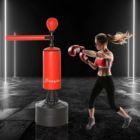 Alternate image 3 for Soozier Boxing Speed Punch Bag Freestanding with Reflex Bar and Gloves Rotating Flexible Arm, Speed Ball, Waterable Base for Adult & Kids