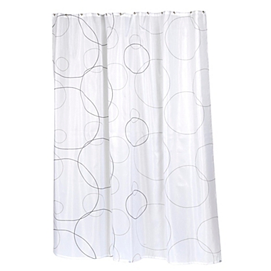 Carnation Home "Circles" Shower Stall-Sized Polyester Shower Curtain Liner 