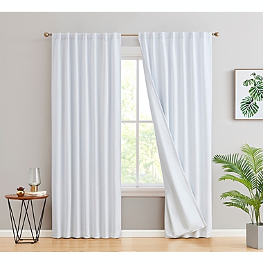 THD Grant 100% Full Complete Blackout Heavy Thermal Insulated Energy Saving Heat/Cold Blocking Curtain Drapery Panels for Bedroom & Living Room - Set of 2. View a larger version of this product image.