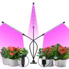 Alternate image 1 for ELE Light & Decor 15.2 in. 30-Watt Black LED Grow Light, Color Changing Light with 3 Head Divided Adjustable Goose Neck Dual Chips