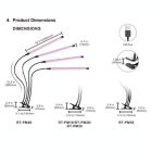 Alternate image 2 for ELE Light & Decor 15.2 in. 30-Watt Black LED Grow Light, Color Changing Light with 3 Head Divided Adjustable Goose Neck Dual Chips