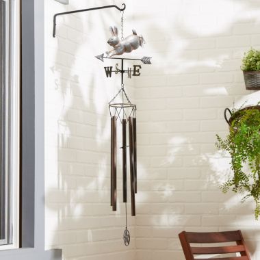Accent Plus Weathervane Wind Chime - Rabbit. View a larger version of this product image.
