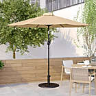 Alternate image 0 for Emma + Oliver 9&#39; Tan Outdoor Patio Umbrella-Crank & Tilt Function - 1.5" Diameter Steel Pole