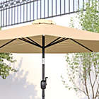 Alternate image 1 for Emma + Oliver 9&#39; Tan Outdoor Patio Umbrella-Crank & Tilt Function - 1.5" Diameter Steel Pole