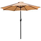Alternate image 2 for Emma + Oliver 9&#39; Tan Outdoor Patio Umbrella-Crank & Tilt Function - 1.5" Diameter Steel Pole