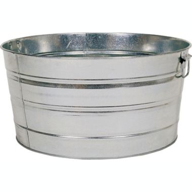 Behrens Multi-purpose Round Galvanized Steel Tub, 15 Gal - Silver. View a larger version of this product image.