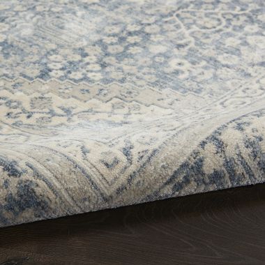 Kathy Ireland Malta Multi Bordered Traditional Indoor Area Rug Blue 3'11" x 5'7". View a larger version of this product image.