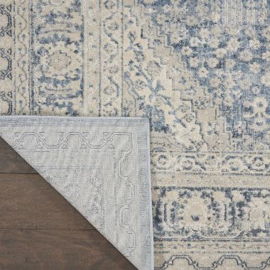 Kathy Ireland Malta Multi Bordered Traditional Indoor Area Rug Blue 3'11" x 5'7". View a larger version of this product image.