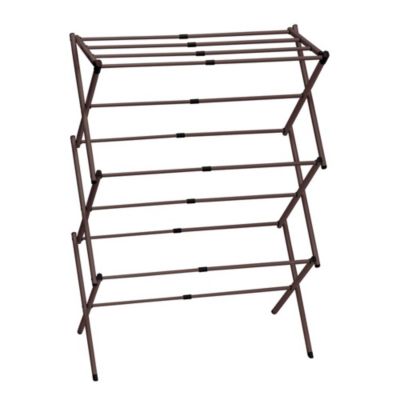 mDesign Tall Collapsible Foldable Laundry Drying Rack, Bronze