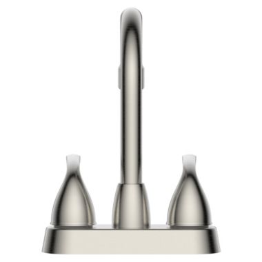Vanity Krafters Bianca Surface Mounted 2 Handles Bathroom Faucet with Drain Kit Included in Brushed Nickel. View a larger version of this product image.