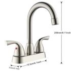Alternate image 2 for Vanity Krafters Bianca Surface Mounted 2 Handles Bathroom Faucet with Drain Kit Included in Brushed Nickel