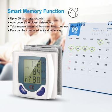 Generic Digital Wrist Blood Pressure Monitor (Measures Pulse, Diastolic and Systolic, Best Reading, High Normal and Low). View a larger version of this product image.