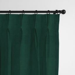 6ix Tailors Fine Linens Vanessa Emerald Pinch Pleat Drapery Panel Pair