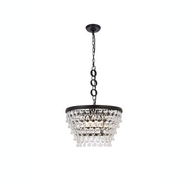Elegant Lighting Nordic 5 lights black pendant. View a larger version of this product image.