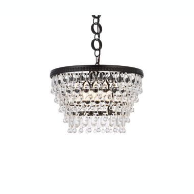 Elegant Lighting Nordic 5 lights black pendant. View a larger version of this product image.