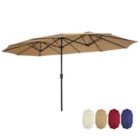 Alternate image 0 for Inq Boutique 15x9ft Large Double-Sided Rectangular Outdoor Steel Twin Patio Market Umbrella