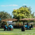 Alternate image 2 for Inq Boutique 15x9ft Large Double-Sided Rectangular Outdoor Steel Twin Patio Market Umbrella