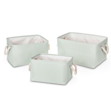 Home Zone Living Storage Basket for Organization and Storage, 3 Pack, Turquoise. View a larger version of this product image.
