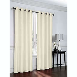 GoodGram Artisan Faux Silk Grommet Curtain Panel - 52 in. W x 45 in. L, Ivory
