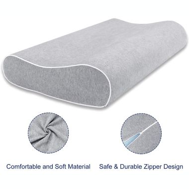 Dr Pillow Mugetu Gel Filled Memory Foam Pillow, Height Adjustable Cervical Pillow, Bed Contour Support, Neck Support for Back and Side Sleepers. View a larger version of this product image.