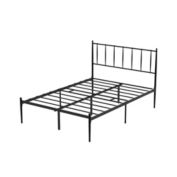 Idealhouse Louise Black Full Platform Bed Frame with 12.3 in. Height Underbed Storage Space