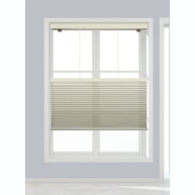 Linen Avenue Custom Cordless 46" W x 48" H Seashell Top Down Bottom Up Light FIltering Cellular Shade. View a larger version of this product image.