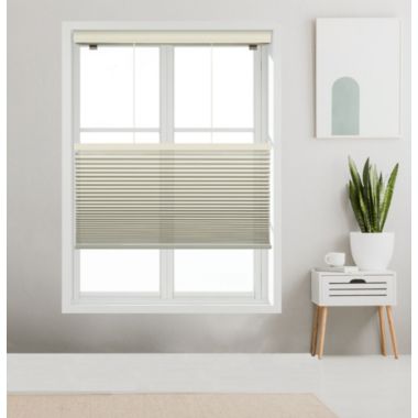 Linen Avenue Custom Cordless 46" W x 48" H Seashell Top Down Bottom Up Light FIltering Cellular Shade. View a larger version of this product image.