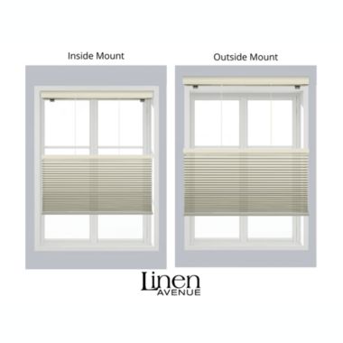 Linen Avenue Custom Cordless 46" W x 48" H Seashell Top Down Bottom Up Light FIltering Cellular Shade. View a larger version of this product image.
