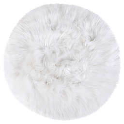 PiccoCasa Soft Faux Fur Sheepskin Plush Throw Rug, 35.4