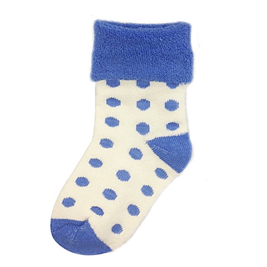Wrapables Polka Dot Baby Socks / Blue. View a larger version of this product image.