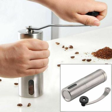 Smilegive Home Portable Stainless Steel Manual Coffee Grinder with Ceramic Burr Bean Mill XH. View a larger version of this product image.