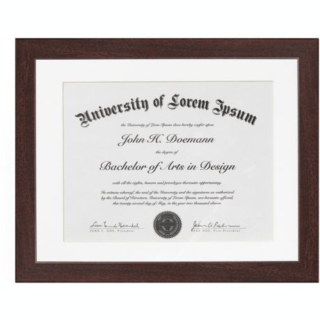 8.5x11 Diploma Frame Black Wood Real Glass Wall Mount Design Photo Picture Hang 