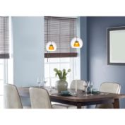 Cal Lighting Integrated Dimmable Led Double Glass Mini Pendant Light. 6W, 450 Lumen, 3000K In Frosted Yellow