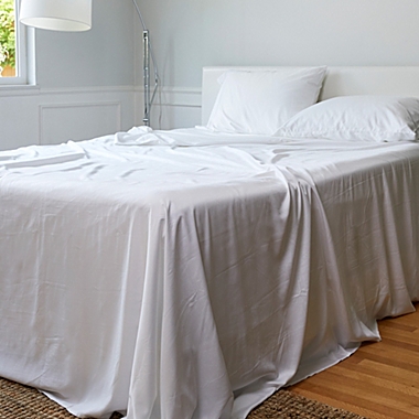 BedVoyage Luxury 100% viscose from Bamboo Bed Sheet Set, Queen - White. View a larger version of this product image.