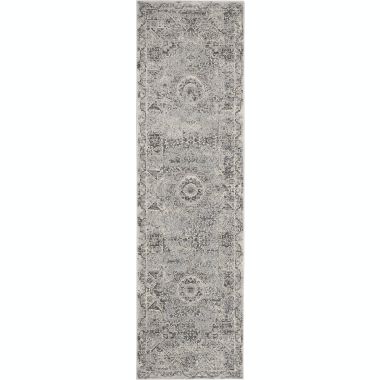 Kathy Ireland Grand Expressions Indoor only Area Rug - 2'2" x 7'6" Dark Grey Ivory. View a larger version of this product image.