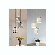 Stock Preferred Black 3 Lights Rectangular Modern Flower Petal Ceiling Light LED Pendant Light Dining Room Chandelier