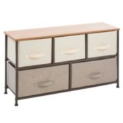 mDesign Wide Dresser Storage Tower with 5 Drawers