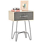 Alternate image 1 for mDesign Modern Farmhouse Home Decor End Table with Fabric Drawer