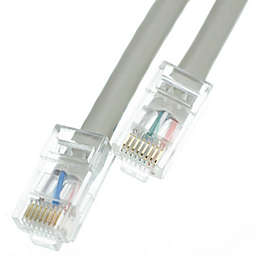 Cable Wholesale Plenum Cat5e Gray Ethernet Patch Cable, CMP, 24 AWG, Bootless, 7 foot