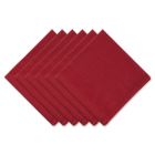 Alternate image 0 for Contemporary Home Living Set of 6 20" x 20" Vintage Red Redwood Harvest Dobby Stripe Napkins