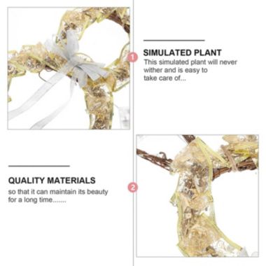 Department Store Easter DIY Folded Rattan Wreath with Lights - Bunny Pendant Easter Decoration for Home Holiday Party Decoration Supplies. View a larger version of this product image.