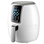 Brentwood Small 1400 Watt 4 Quart Electric Digital Air Fryer with Temperature Control in White