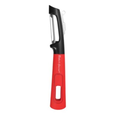 Baker's Secret Swivel Peeler, Vegetable Peeler, Kitchen Accessories Stainless Steel Easy-grip 10" Red. View a larger version of this product image.