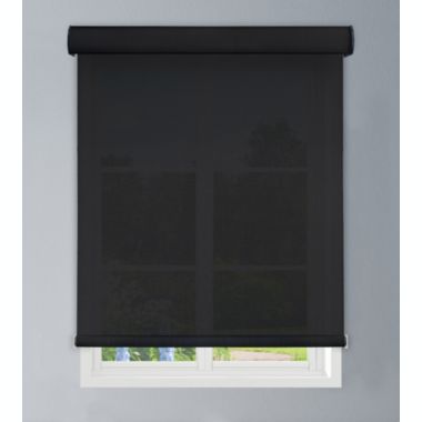 Linen Avenue Custom Cordless Cassette 5% Solar Roller Shade, 36 W x 66 H Black. View a larger version of this product image.