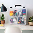 Alternate image 1 for IRIS USA 1 Piece Clear Divided Craft Bin