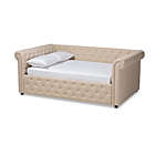 Alternate image 1 for Baxton Studio Mabelle Modern And Contemporary Beige Fabric Upholstered Queen Size Daybed - Beige