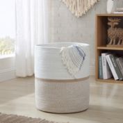 Ornavo Home Large Cotton Rope Laundry Hamper Woven Basket with Handles