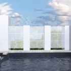 Alternate image 2 for Neutypechic 6.5 ft. H x 4 ft. W Outdoor Laser Cut Metal Privacy Screen, 24"*48"*3 panels