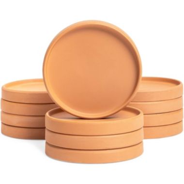 Okuna Outpost Terra Cotta Plant Saucers, Round Pot Drip Trays (4.5 Inches, 12 Pack). View a larger version of this product image.